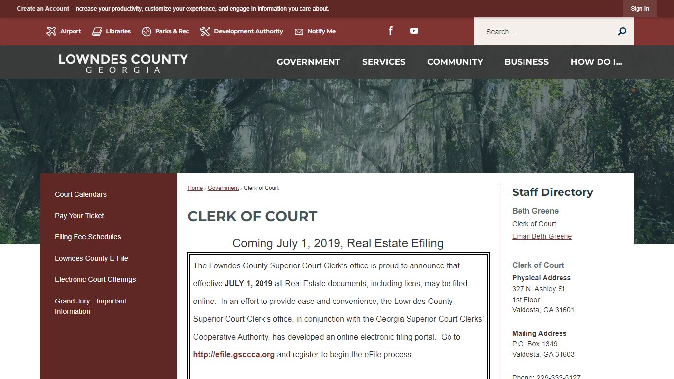Clerk of Court | Lowndes County, GA - Official Website