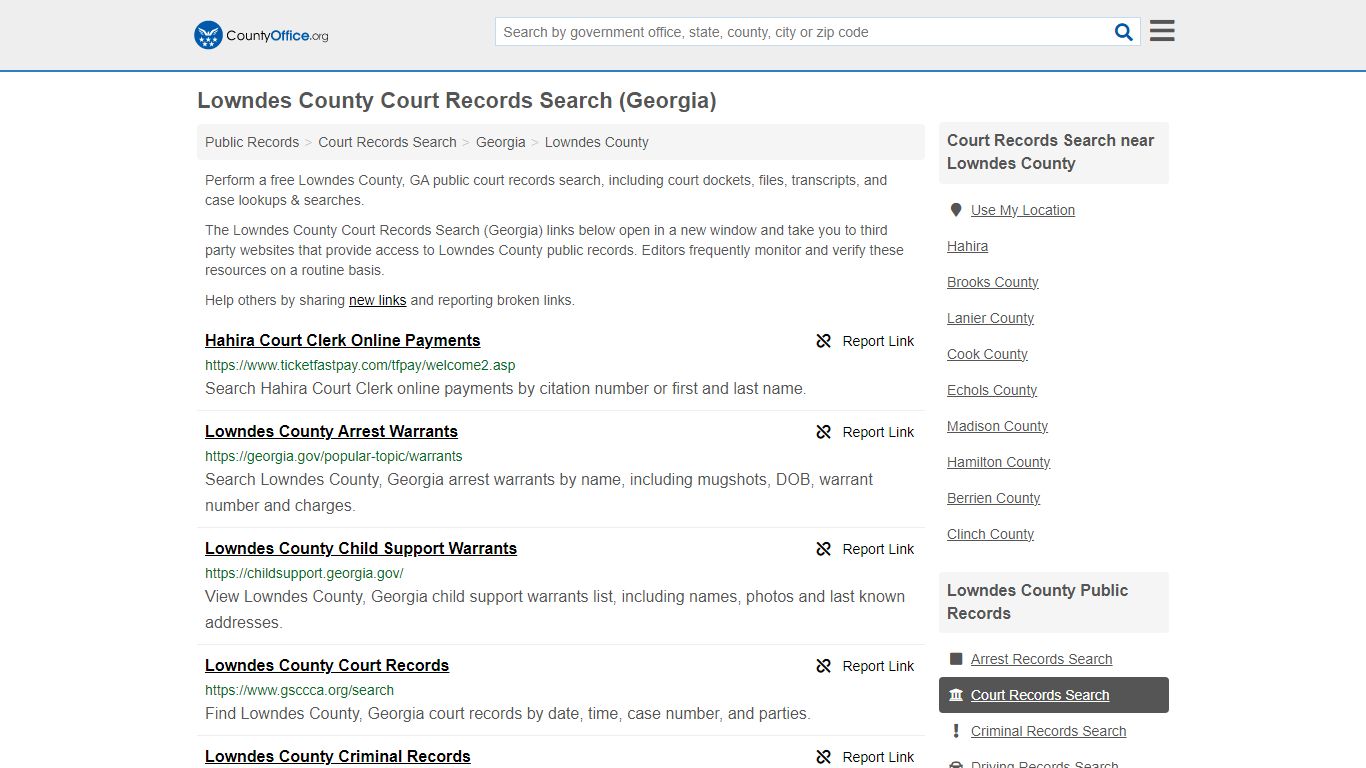 Lowndes County Court Records Search (Georgia) - County Office