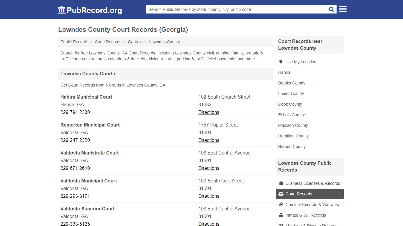 Free Lowndes County Court Records (Georgia Court Records)